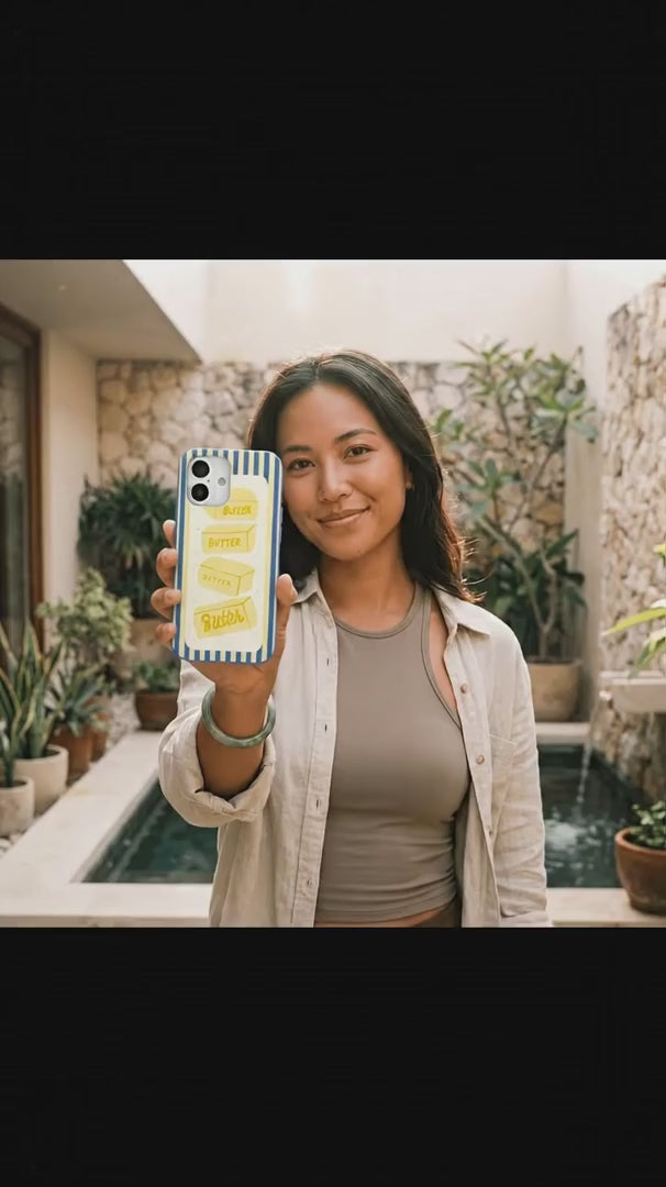 Electric Blue Butter Bars iPhone 17 Pro Case - Product video demonstration
