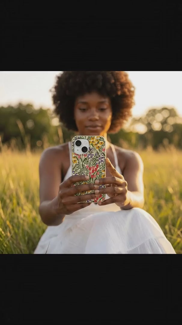 Seashell Flower Field iPhone 16 Case - Product video demonstration