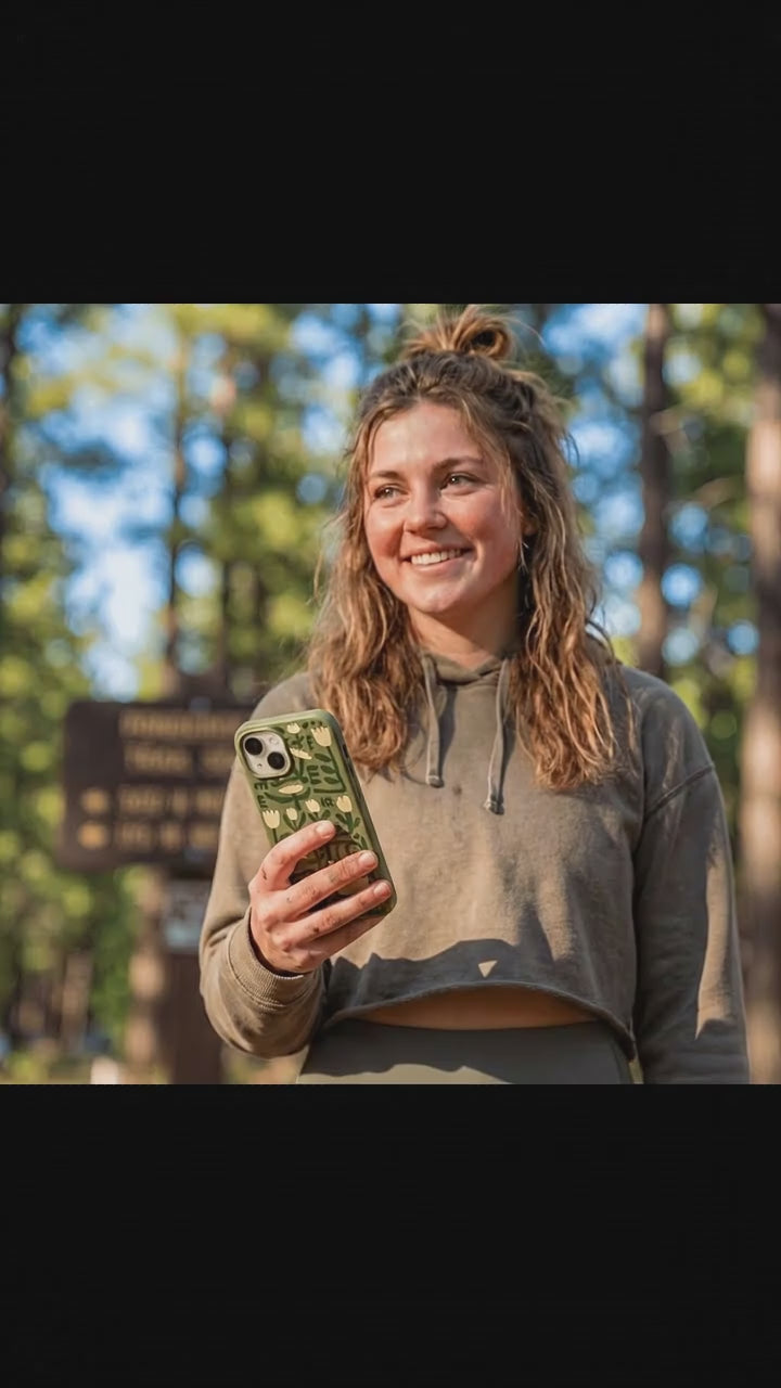 Forest Floor Abstract Tulips iPhone 17 Case - Product video demonstration