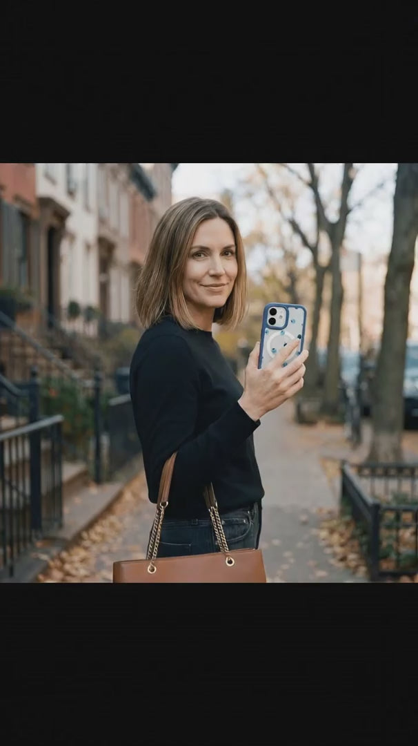 Clear Black and Blue iPhone 17 Pro Case With True Blue Ridge (MagSafe included) - Product video demonstration