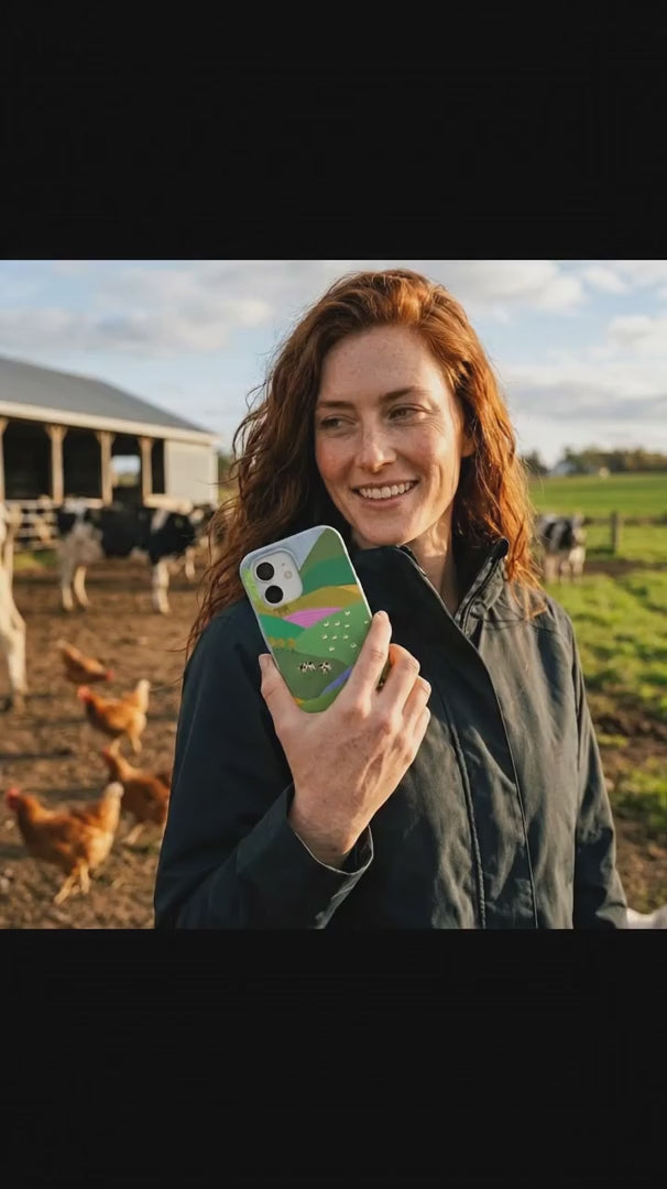Powder Blue Farm Tales iPhone 15 Pro Case - Product video demonstration