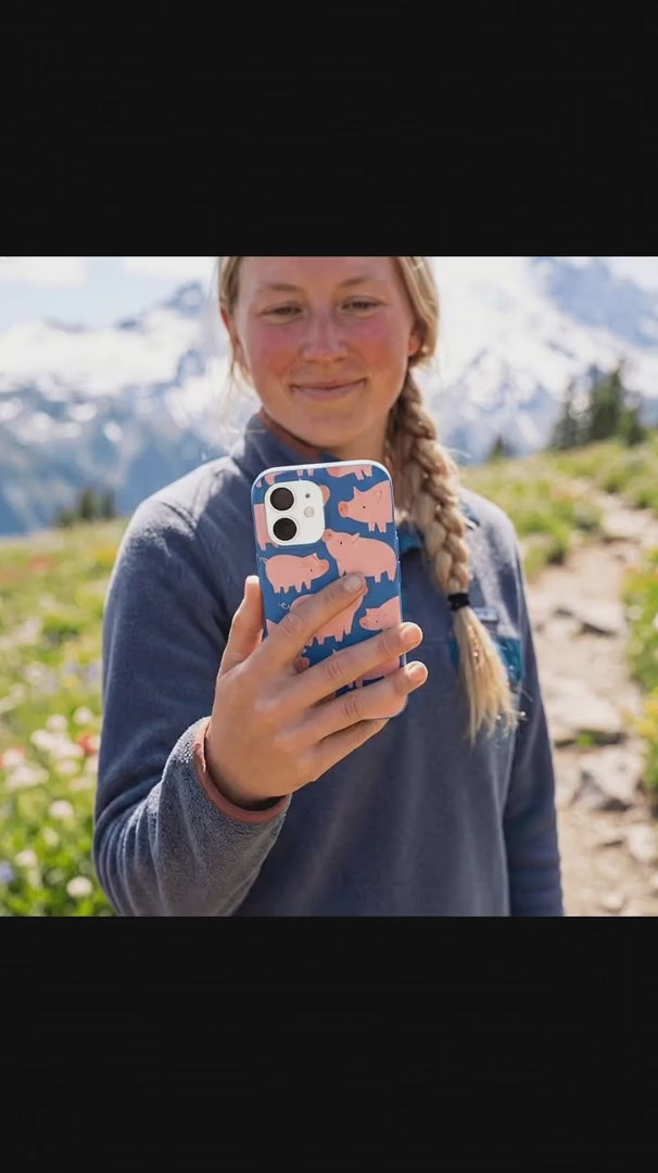 Electric Blue Piggies iPhone 16 Pro Case - Product video demonstration
