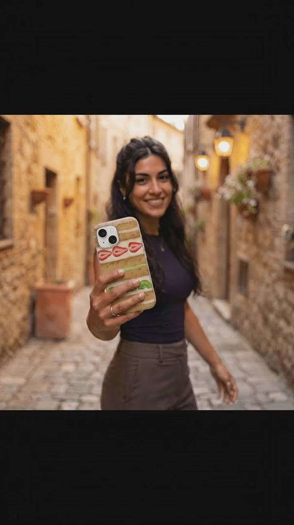 Seashell Fruit Cake iPhone 16 Case - Product video demonstration