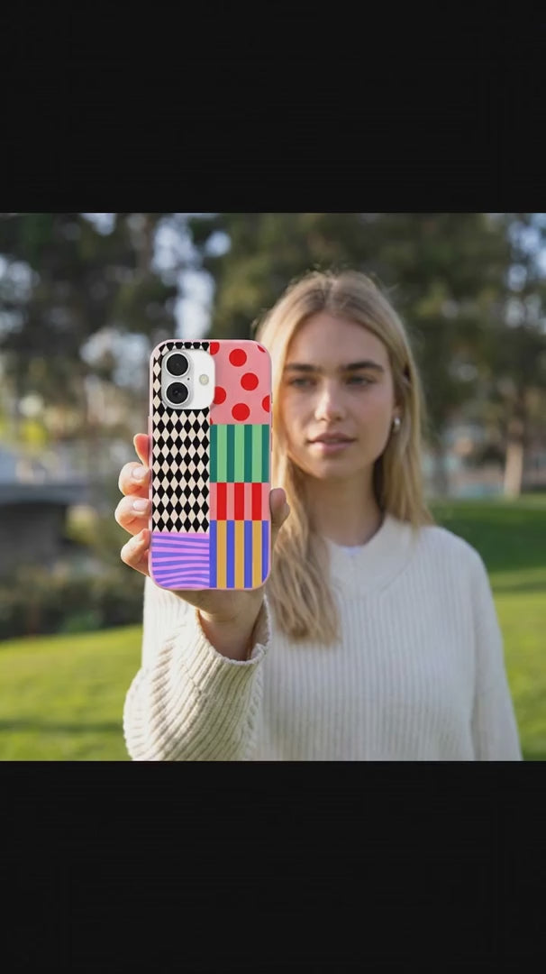 Bubblegum Pink Juggling Colors iPhone 16 Pro Case - Product video demonstration