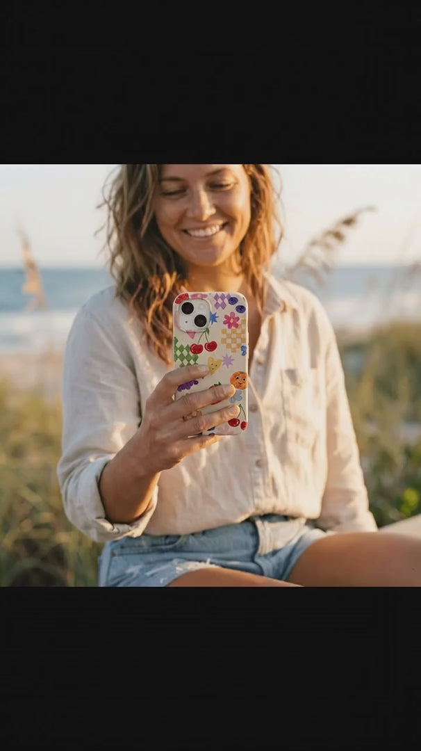 Seashell Pencil Doodles iPhone 16 Case - Product video demonstration