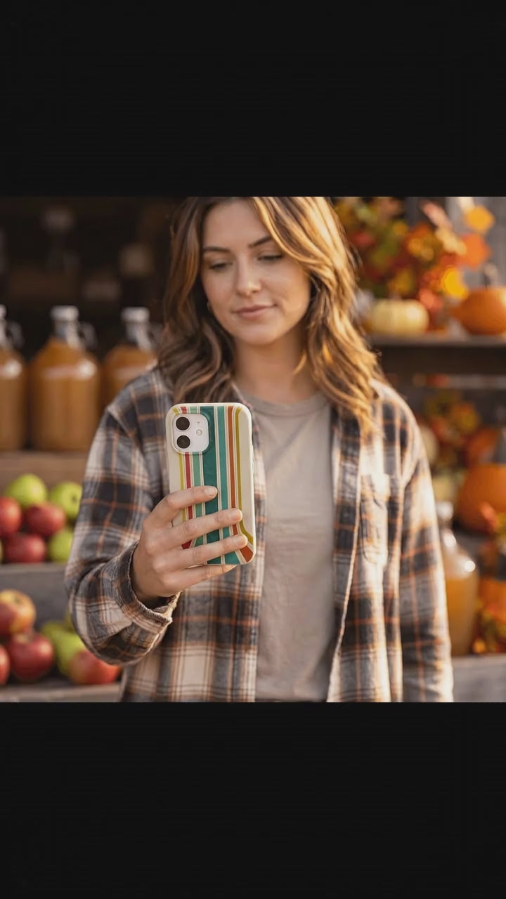 London Fog Retro Lines iPhone 17 Case - Product video demonstration