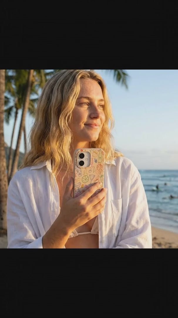 Seashell Happy Hour iPhone 17 Pro Case - Product video demonstration