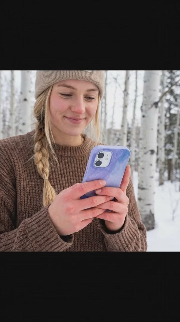 Lavender Blue Reflections iPhone 15 Pro Case - Product video demonstration