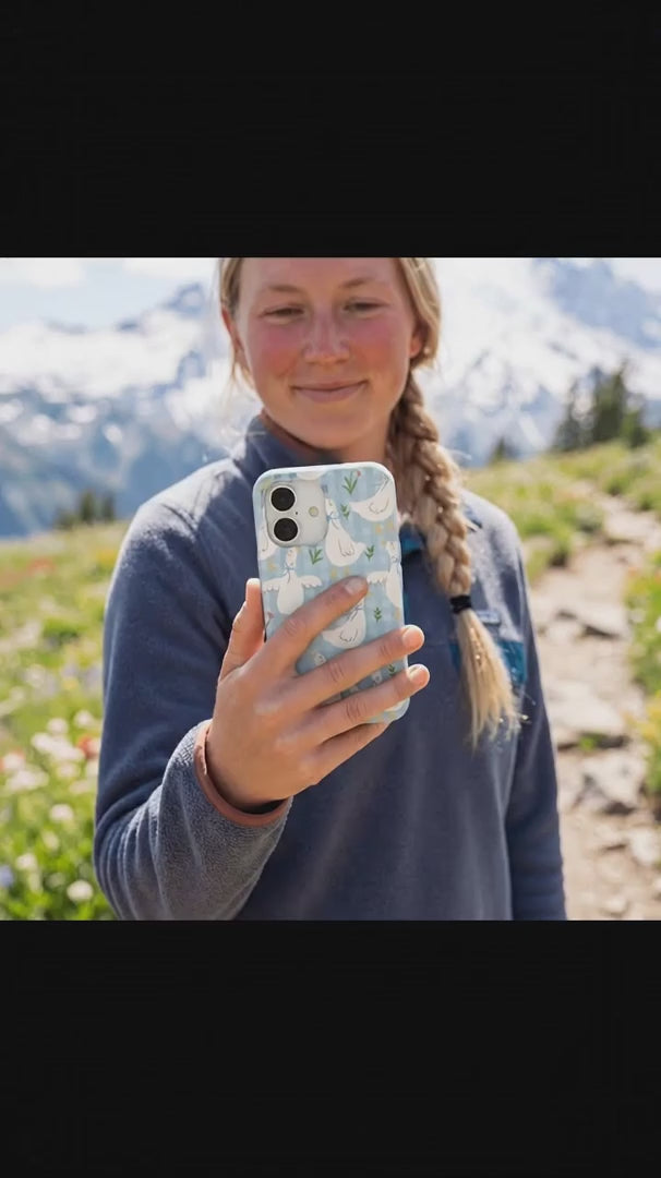 Powder Blue Blooming Quackers iPhone 15 Pro Case - Product video demonstration