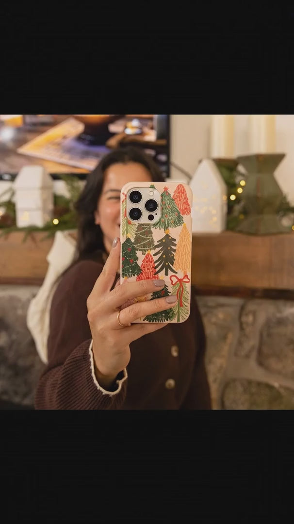 Seashell Festive Trees iPhone 16 Pro Case - Product video demonstration