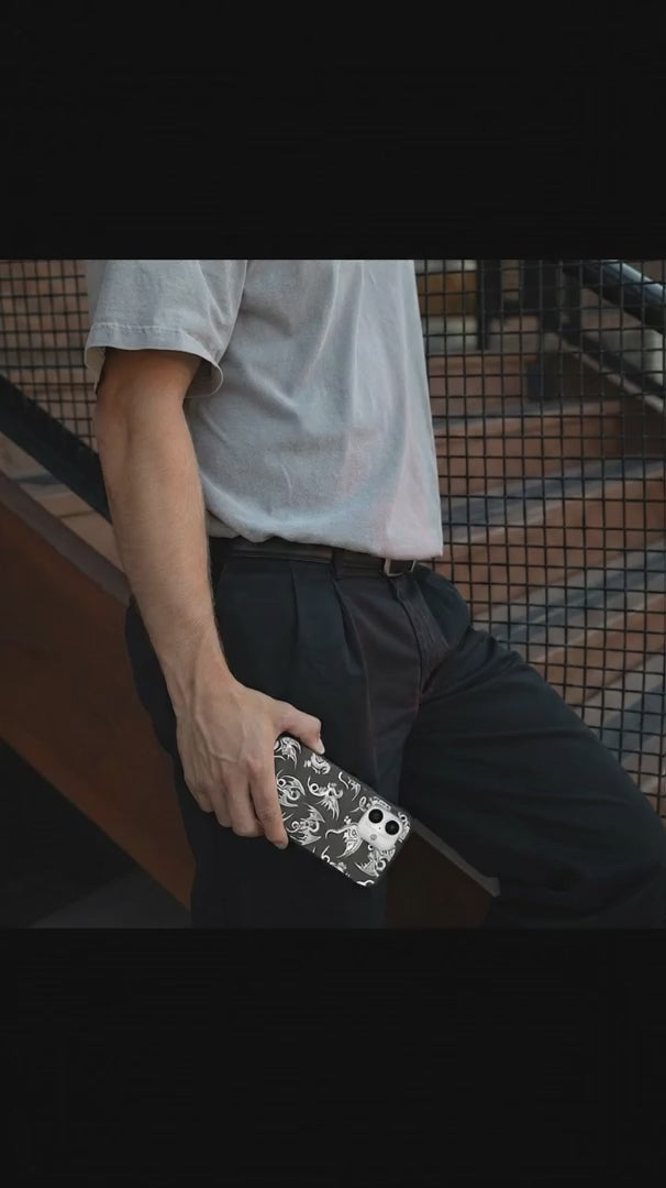 Black Mythical Dragons iPhone 16 Pro Max Case - Product video demonstration