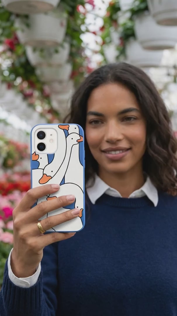 Electric Blue Silly Goose iPhone 12/ iPhone 12 Pro Case