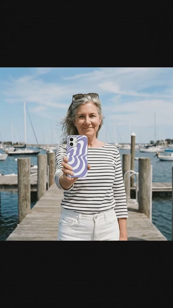 Lavender Flutter Right iPhone 15 Case - Product video demonstration