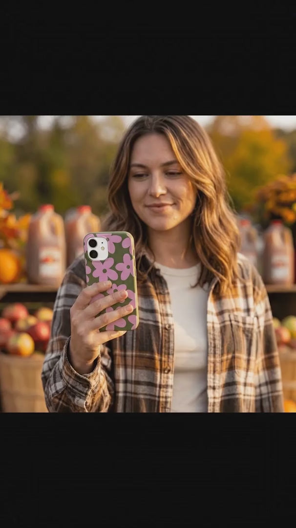 Forest Floor Pink Blooms iPhone 15 Pro Case - Product video demonstration