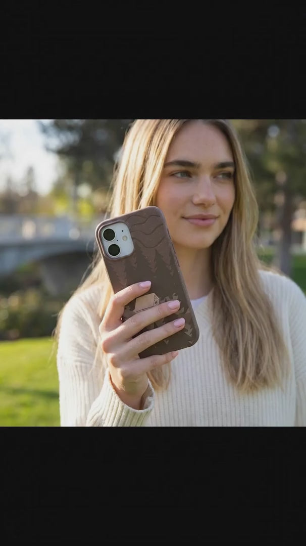 Chocolate Brown Hidden Cabin iPhone 16 Case - Product video demonstration