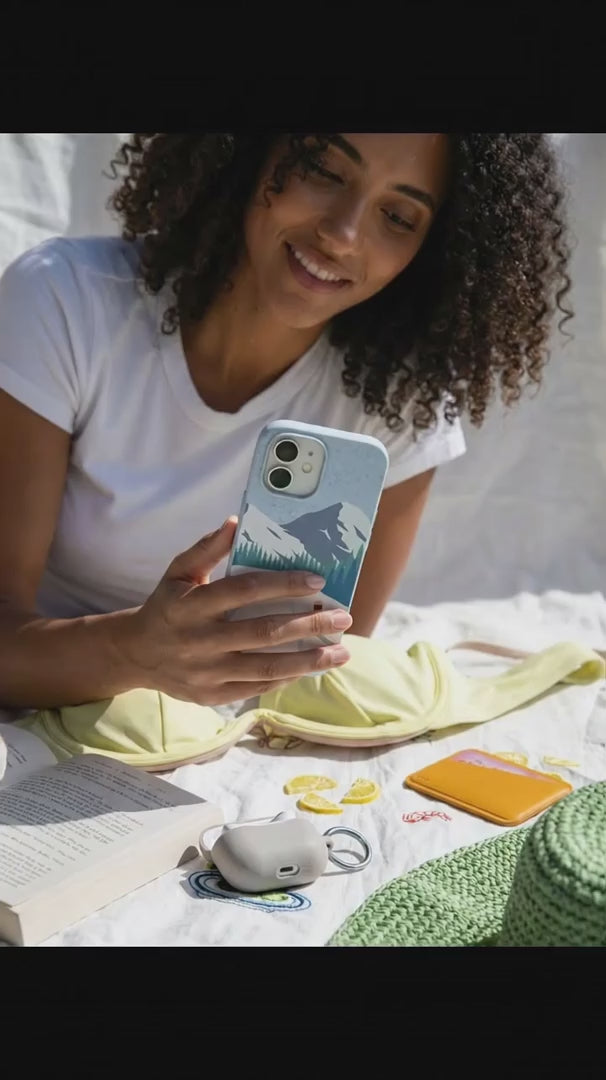 Powder Blue Shredding Peaks iPhone 16 Case - Product video demonstration