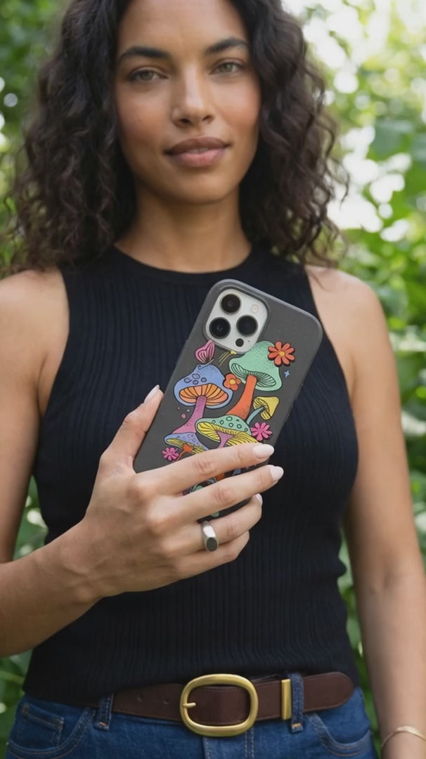 Black Magical Forest iPhone 16 Case - Product video demonstration