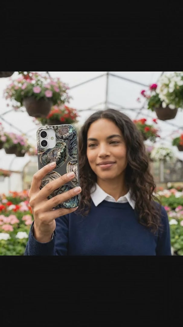 Black Abalone Shells iPhone 16 Pro Case - Product video demonstration