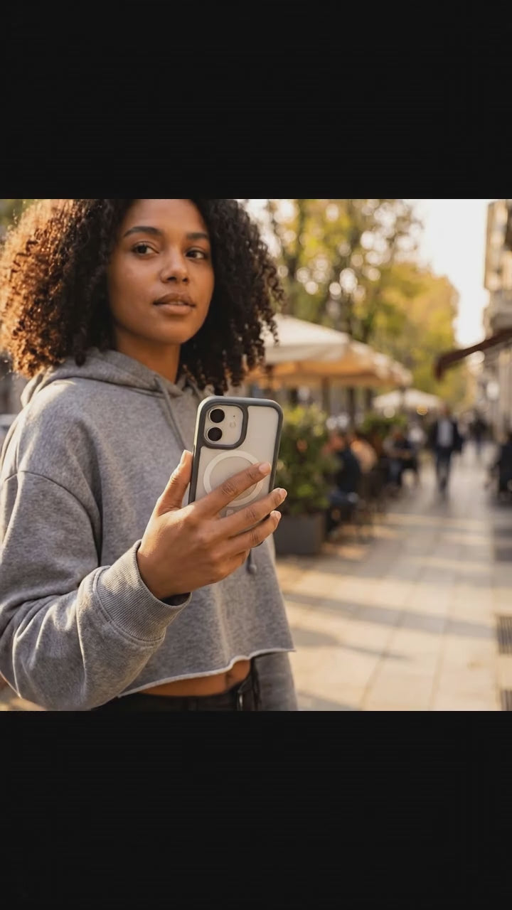 Clear iPhone 17 Case with Noir Ridge (MagSafe Included) - Product video demonstration