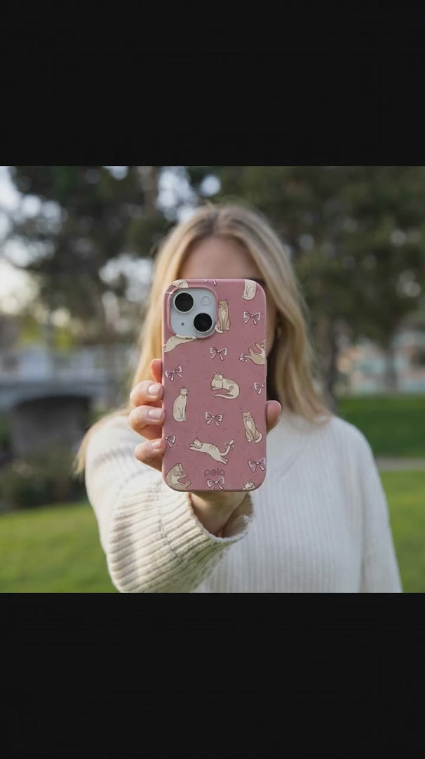 Bubblegum Pink Purrfection iPhone 16 Pro Case - Product video demonstration