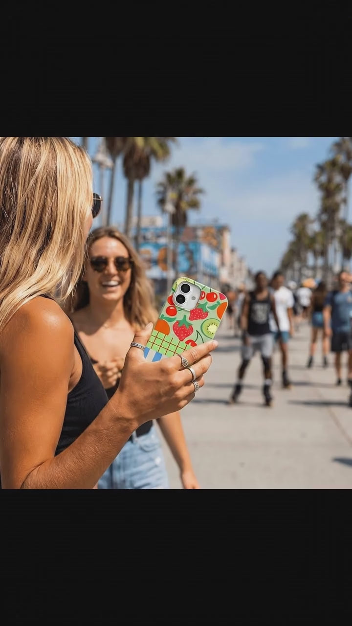 Sage Green Fresh Picnic iPhone 17 Case - Product video demonstration