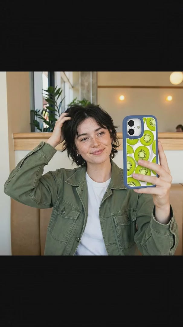 Clear Kiwi Slices iPhone 17 Pro Max Case With True Blue Ridge (MagSafe included)