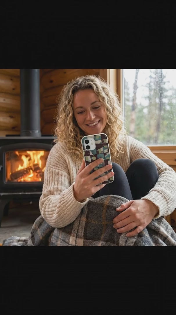 London Fog Mosaic Puzzle iPhone 15 Pro Case - Product video demonstration