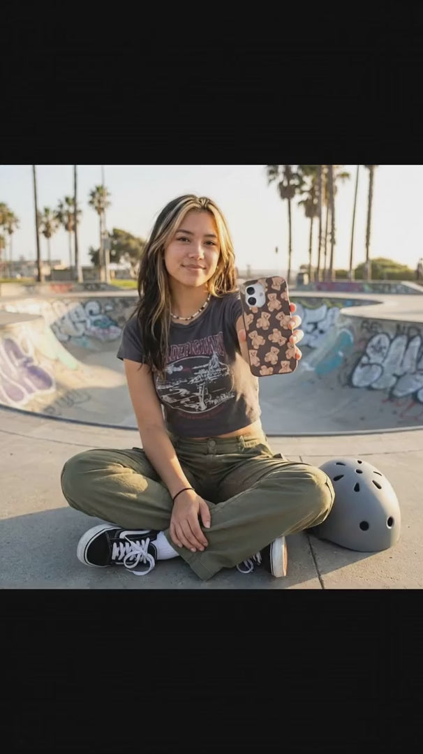 Chocolate Brown Teddy Love iPhone 16 Pro Case - Product video demonstration