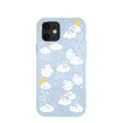 Powder Blue Fluffy Flower iPhone 12/ iPhone 12 Pro Case