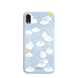 Powder Blue Fluffy Flower iPhone XR Case