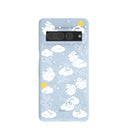 Powder Blue Fluffy Flower Google Pixel 7 Pro Case
