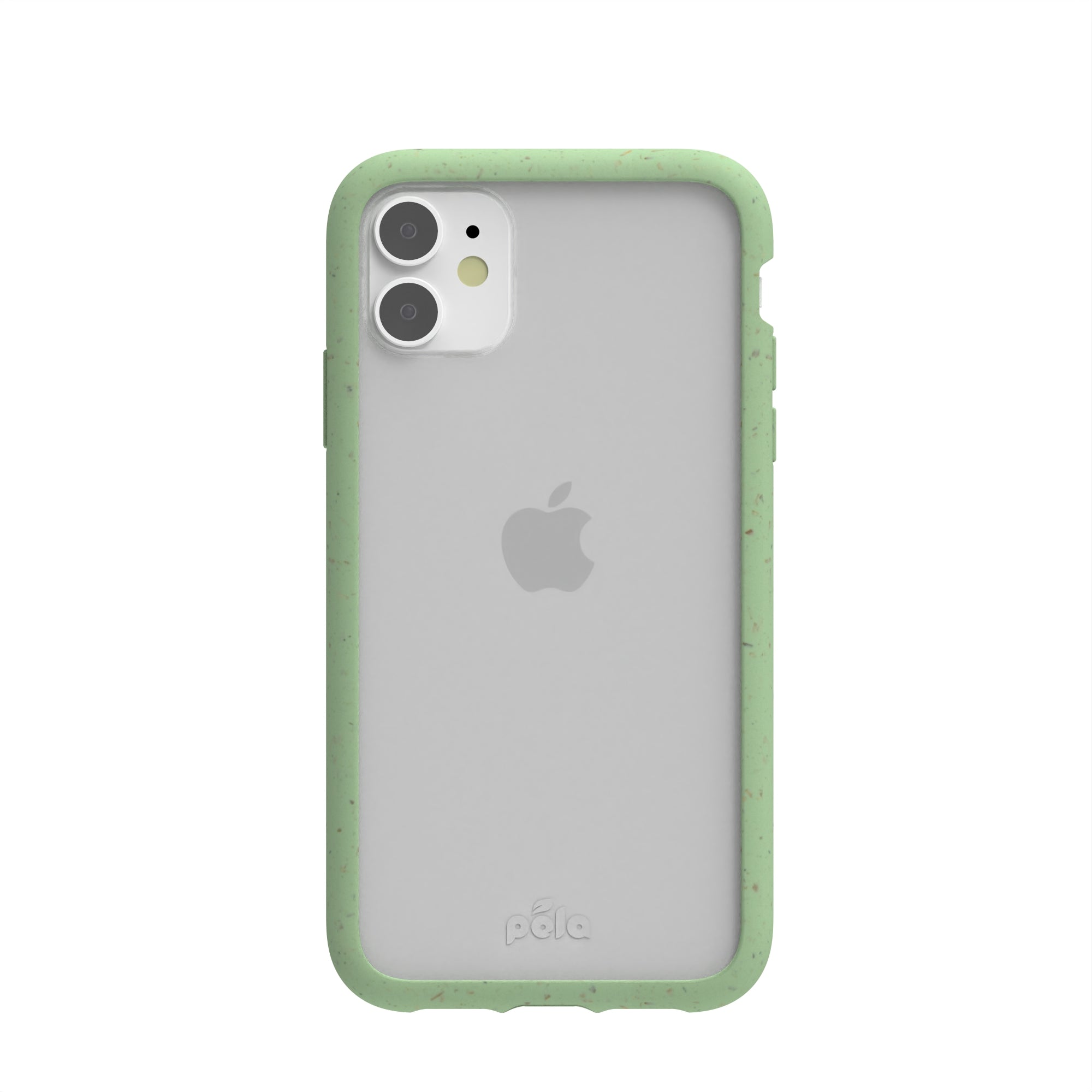 Clear iPhone 11 Case with Sage Green Ridge – Pela Case