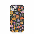 Black Midnight Shrooms iPhone 15 Plus Case