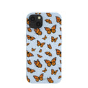 Powder Blue Monarchs in flight iPhone 13 Case